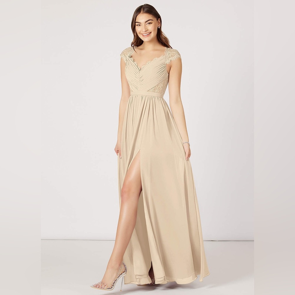 Azazie Suki Champagne Bridesmaid Dress
